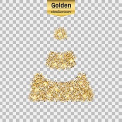 Gold glitter vector icon