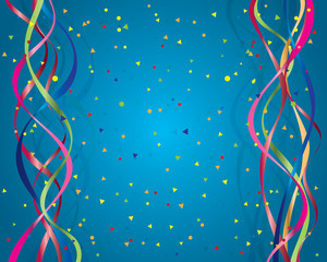 Fototapeta premium ribbons and confetti
