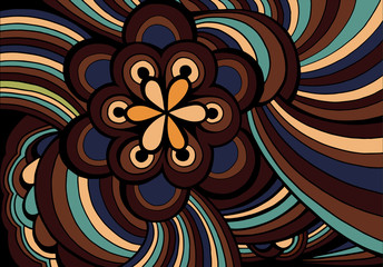 Abstract pattern made up of flower.Vector