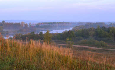 Foggy morning on the river