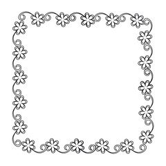 Frame of flowers for design