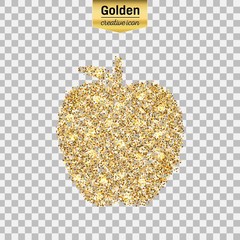 Gold glitter vector icon