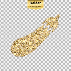 Gold glitter vector icon