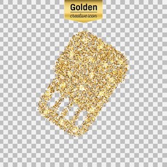 Gold glitter vector icon