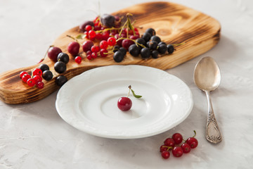 berries on a table, selective focus