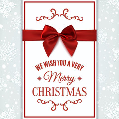 Fototapeta na wymiar We wish you Merry Christmas greeting card.