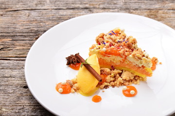 Pumpkin cheesecake with caramel