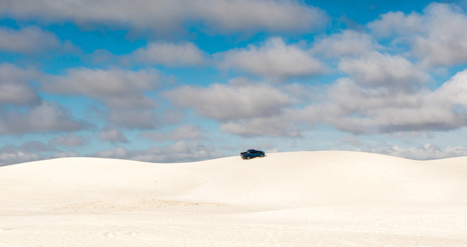 Dune driving at the Lancelin sand dunes near Perth in Western Australia