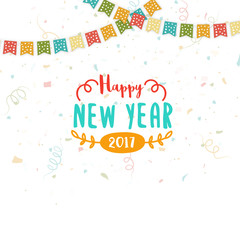 Greeting Card for Happy New Year 2017.