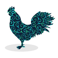 Cock Vintage silhouette pattern bird