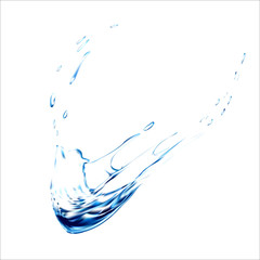 Blue water splash. Spray with drops isolated. 3d illustration vector. Aqua splashing surface background created with gradient mesh tool. water spash. water surface. water vector. watre splash.