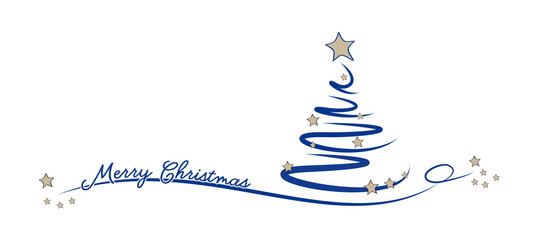 merry christmas mit blauem tannenbaum