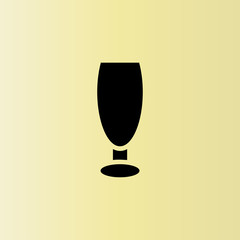 wineglass icon. flat design