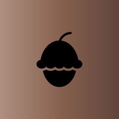 acorn icon. flat design