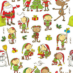 Christmas seamless pattern background