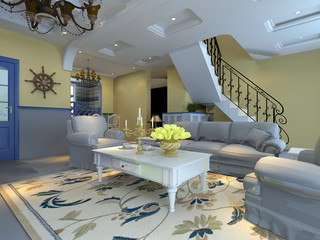 rendering of home interior.