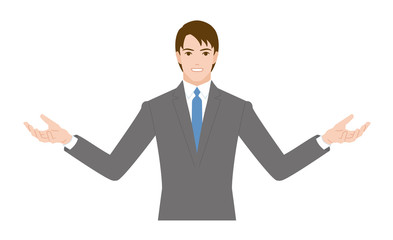 ビジネスマンの仕草　プレゼンテーション