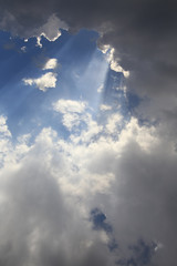 rays through the clouds