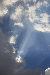 rays through the clouds