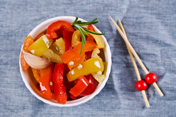 Homemade canned peppers