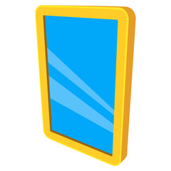 Tablet pc computer with blank screen. Vector illustration of lcd screen pad isolated on white background. Ad template for your apps design.