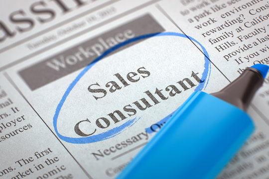 Sales Consultant Job Vacancy. 3D.