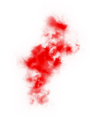 Red cloud on white background