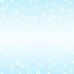 Naklejka na ściany i meble White and blue winter background with snowflakes