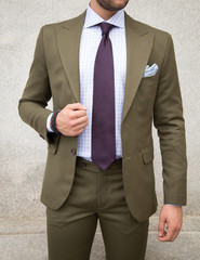 Male model in a suit posing