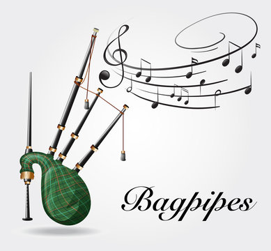 Font design with word bagpipes