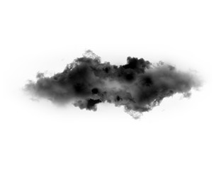 Black clouds on wite  background