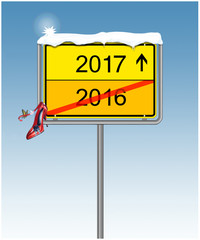 Sylvester.Jahreswechsel.2016-2017.Ortsschild.