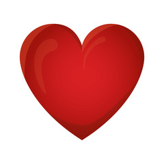 silhouette colorful with heart bright vector illustration