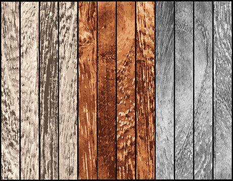 Set of Wood texture. Vector

