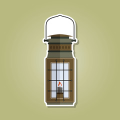 color icon with lantern for your design