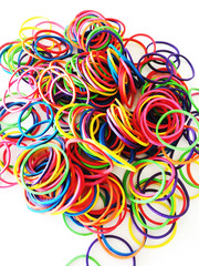 Colorful background rainbow colors rubber bands loom
