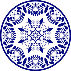 Round ornamental element, vector illustration