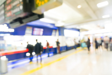 Railway passengers blurred image movement in subway  station
