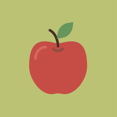 apple icon. flat design