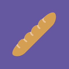 baguette icon. flat design