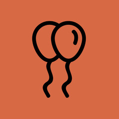 ballon icon. flat design