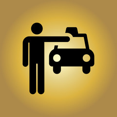 take taxi icon. flat design