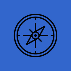 compass icon. flat design