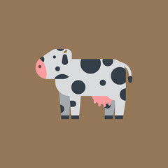 cow icon. flat design