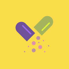antibiotic icon.flat design