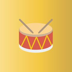 drum icon. flat design
