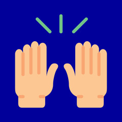 hands icon. flat design