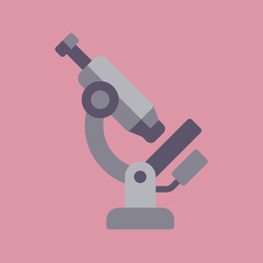 microscope icon. flat design
