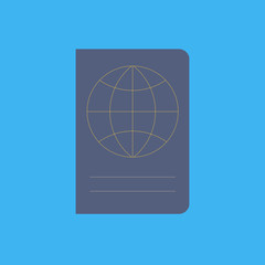 passport icon. flat design
