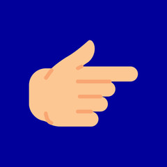 pointing right icon. flat design